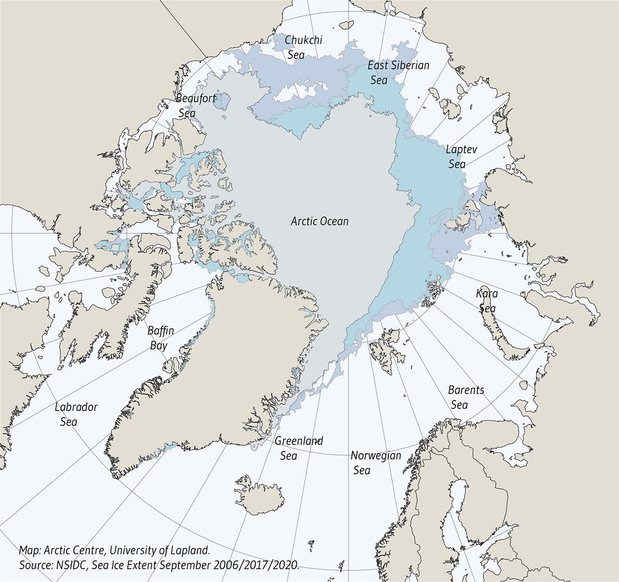 Arctic Sea On Map Arctic Sea Ice Extent