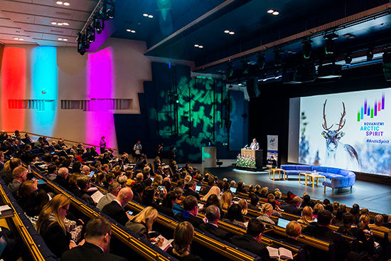 Rovaniemi Arctic Spirit -konferenssin avasi vuonna 2017 ulkoministeri Timo Soini.