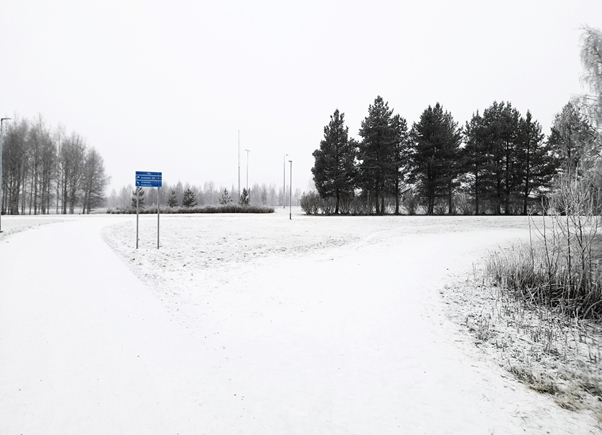 Luminen kävelytie Rovaniemellä