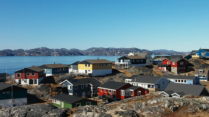Colourful houses in Nuuk